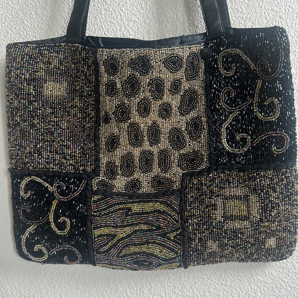 Vintage Chico's Silk & Beaded Bag